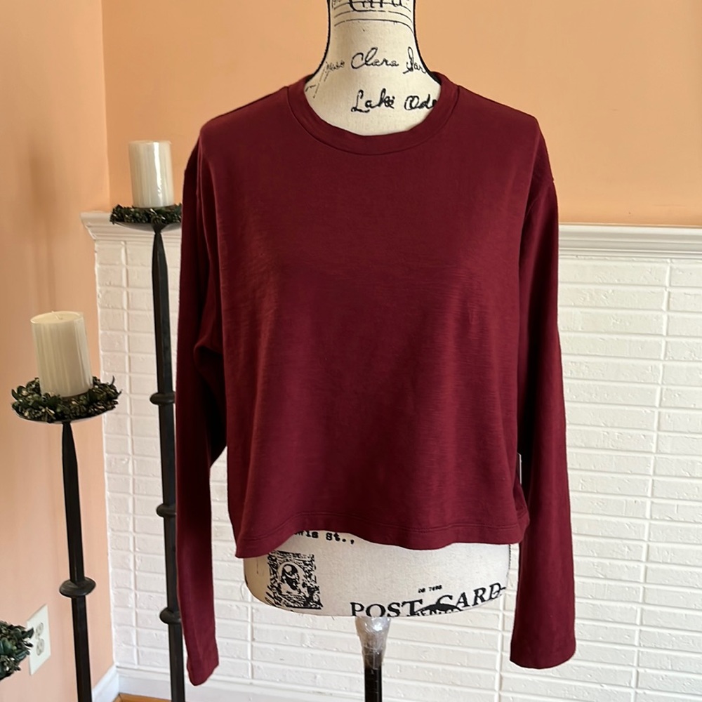 🌺Final Price w/$4.99 Discount Shipping🌺Lou & Grey Crop L/S Tee Shirt